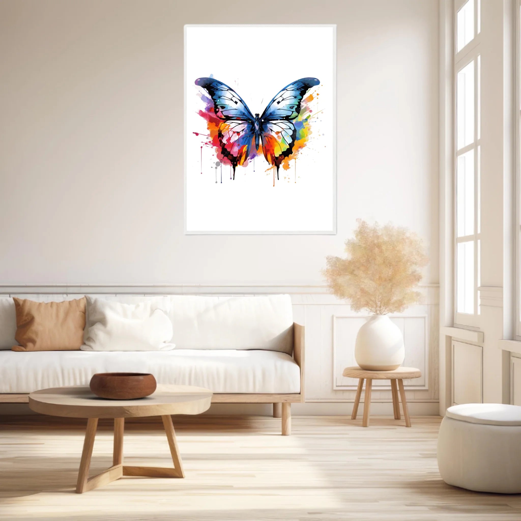 Tableau Animaux Papillon Pop Art
