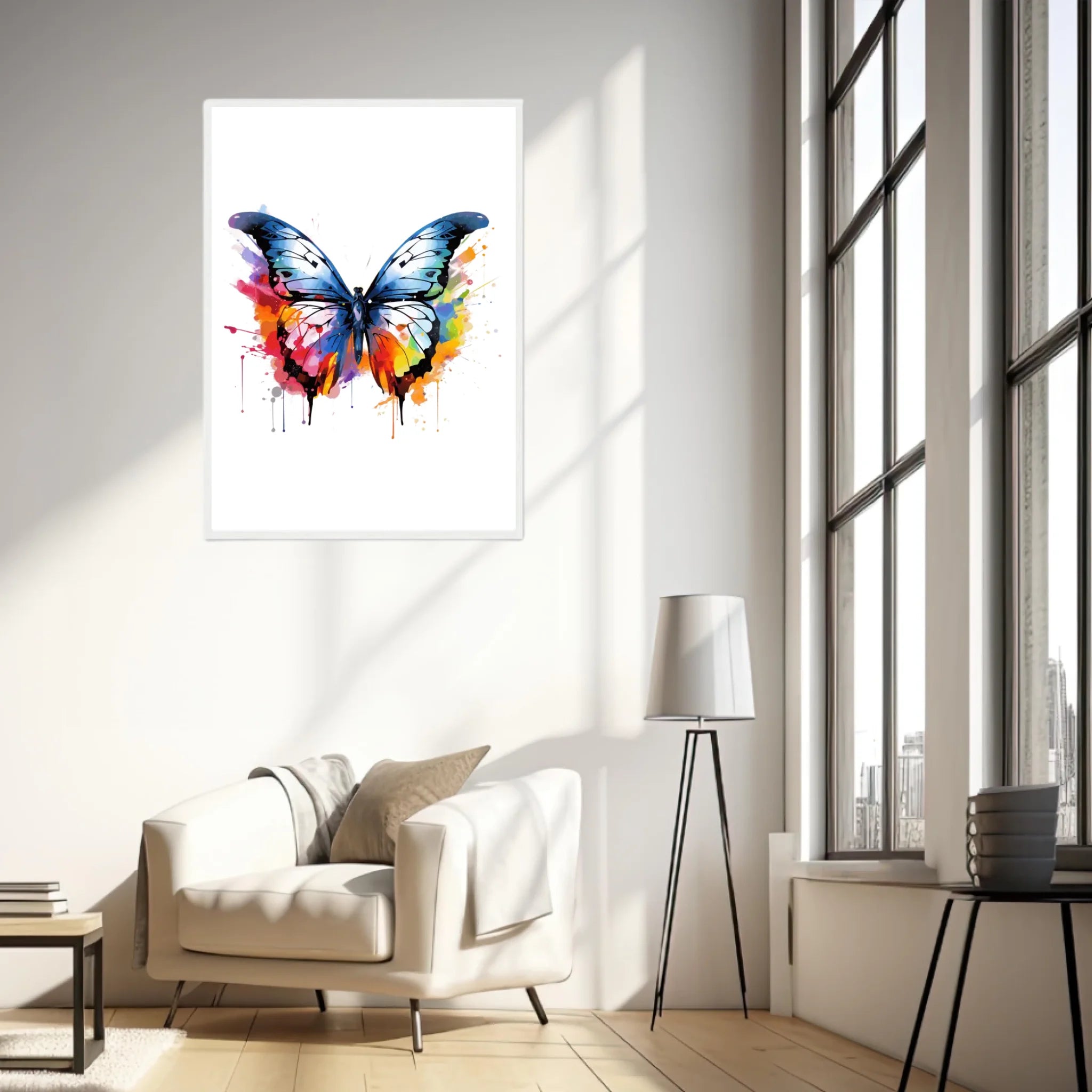 Tableau Animaux Papillon Pop Art