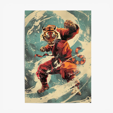 Tableau Animaux Tigre Ninja