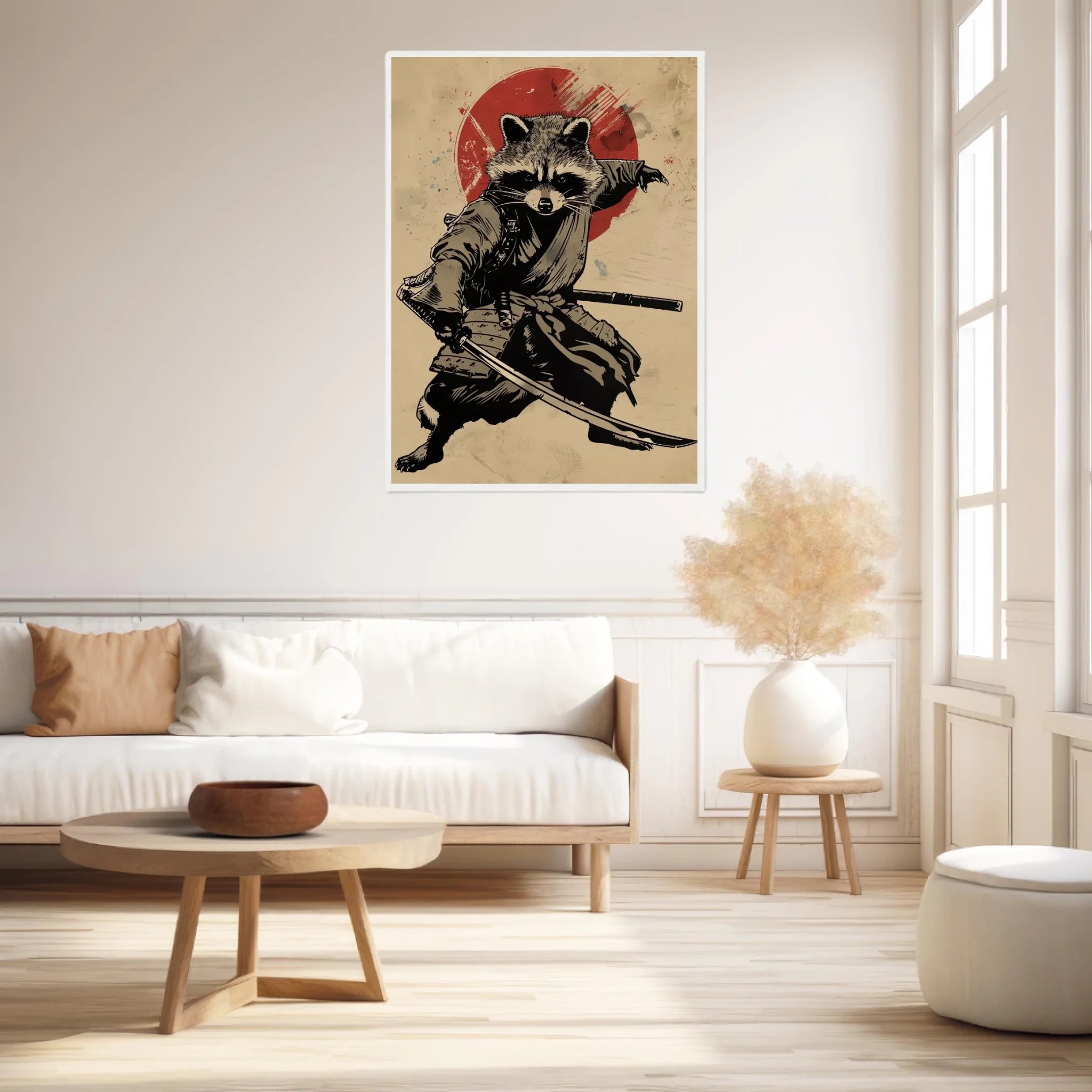 Tableau Animaux Raton Laveur Ninja