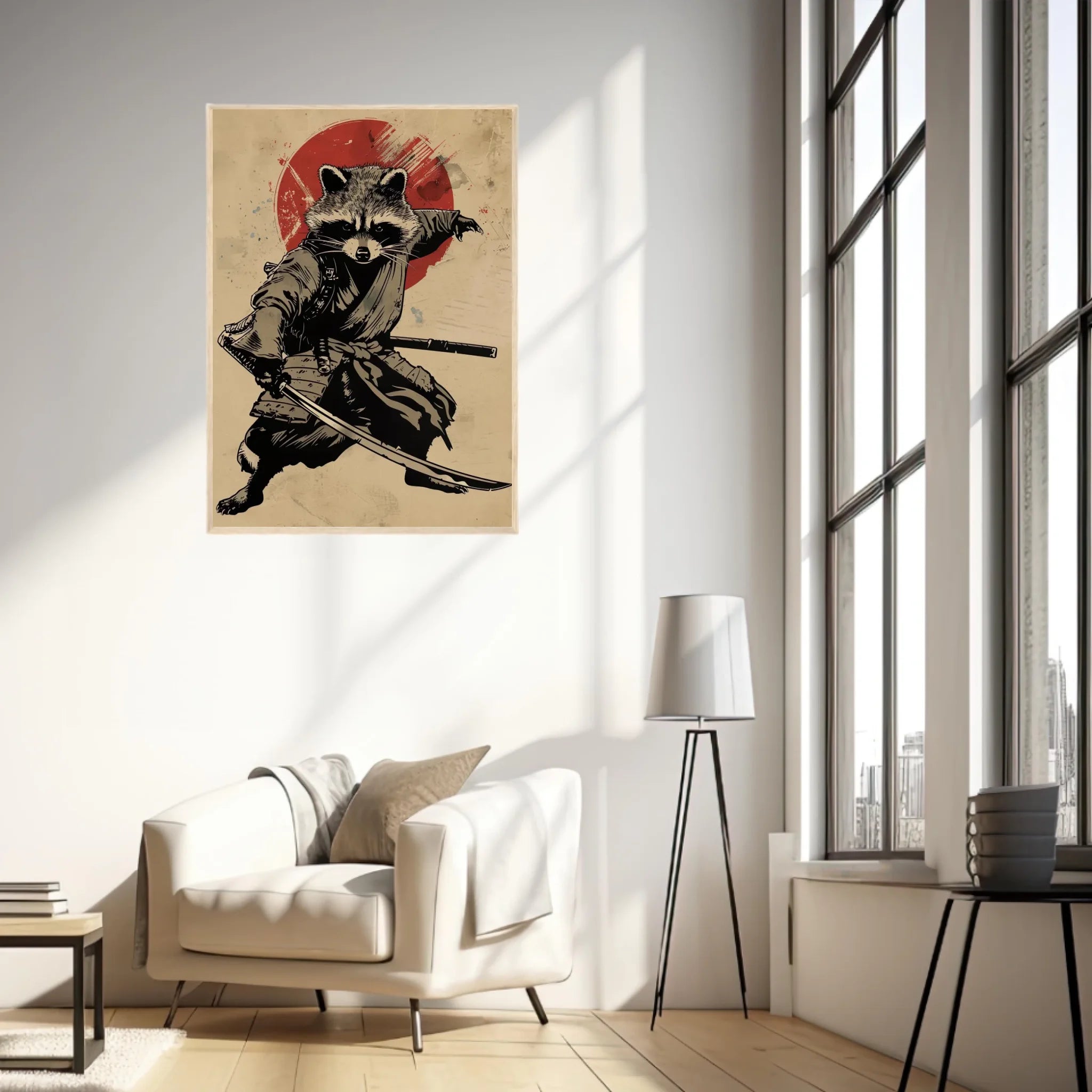 Tableau Animaux Raton Laveur Ninja