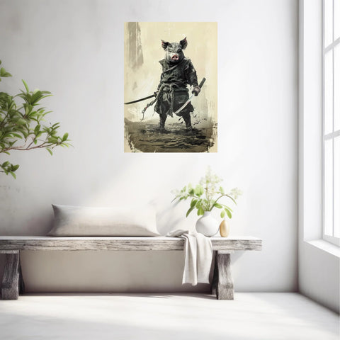 Tableau Animaux Cochon Ninja