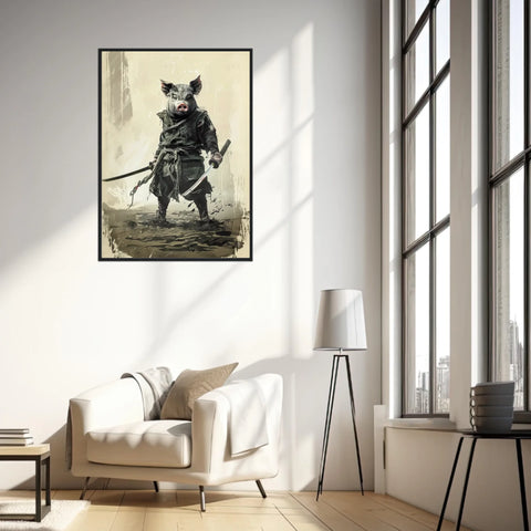 Tableau Animaux Cochon Ninja