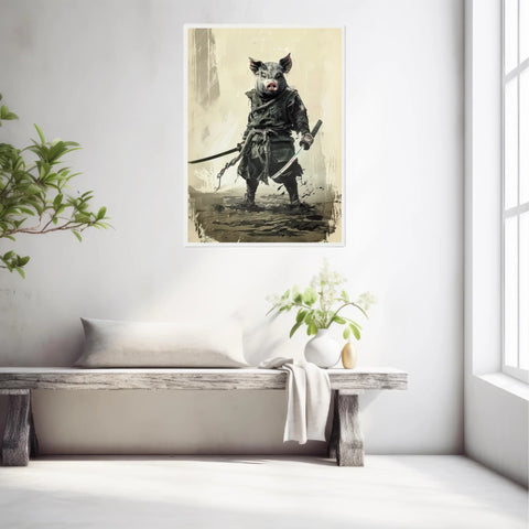 Tableau Animaux Cochon Ninja