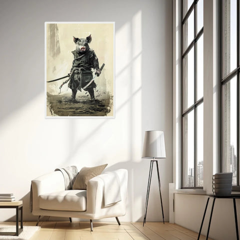 Tableau Animaux Cochon Ninja