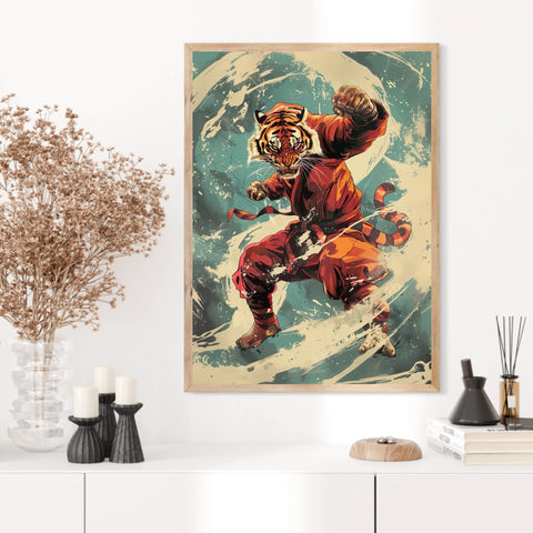 Tableau Animaux Tigre Ninja