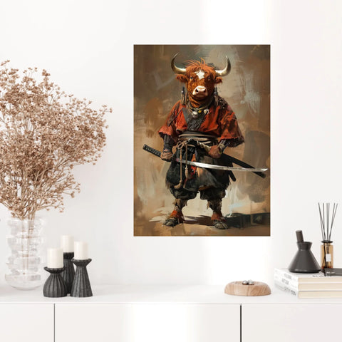 Tableau Animaux Taureau Ninja
