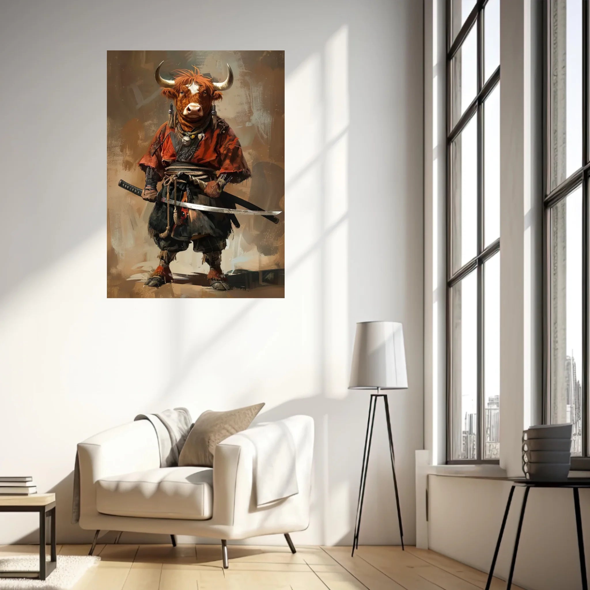 Tableau Animaux Taureau Ninja