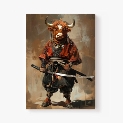 Tableau Animaux Taureau Ninja