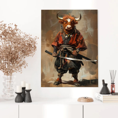 Tableau Animaux Taureau Ninja