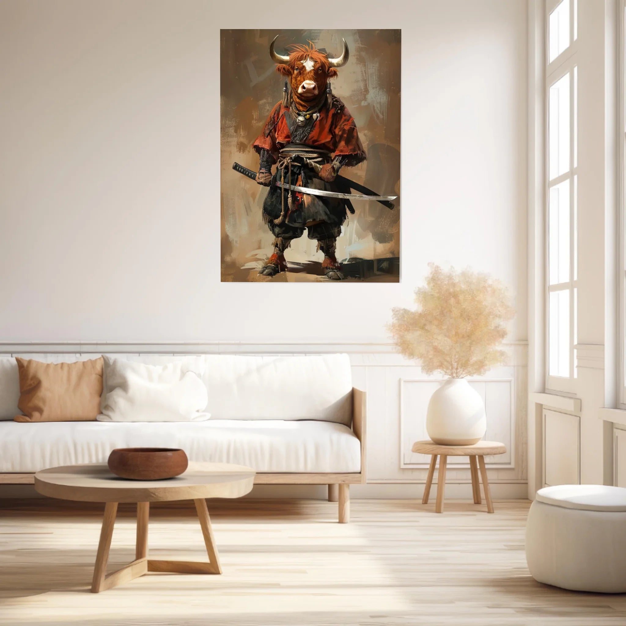 Tableau Animaux Taureau Ninja