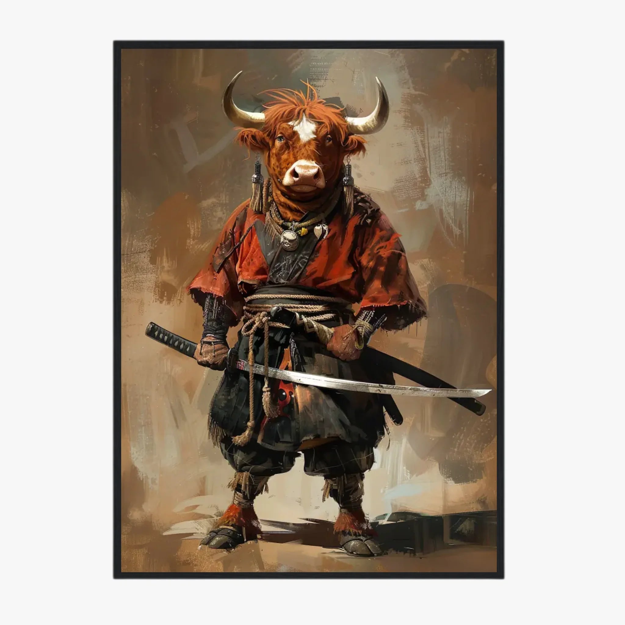 Tableau Animaux Taureau Ninja