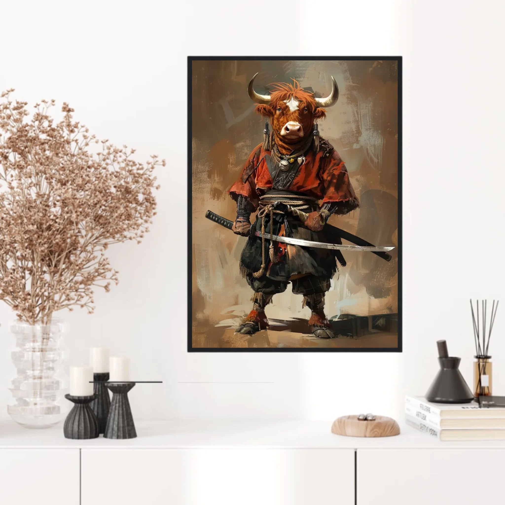 Tableau Animaux Taureau Ninja