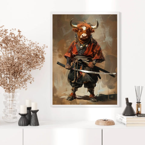 Tableau Animaux Taureau Ninja