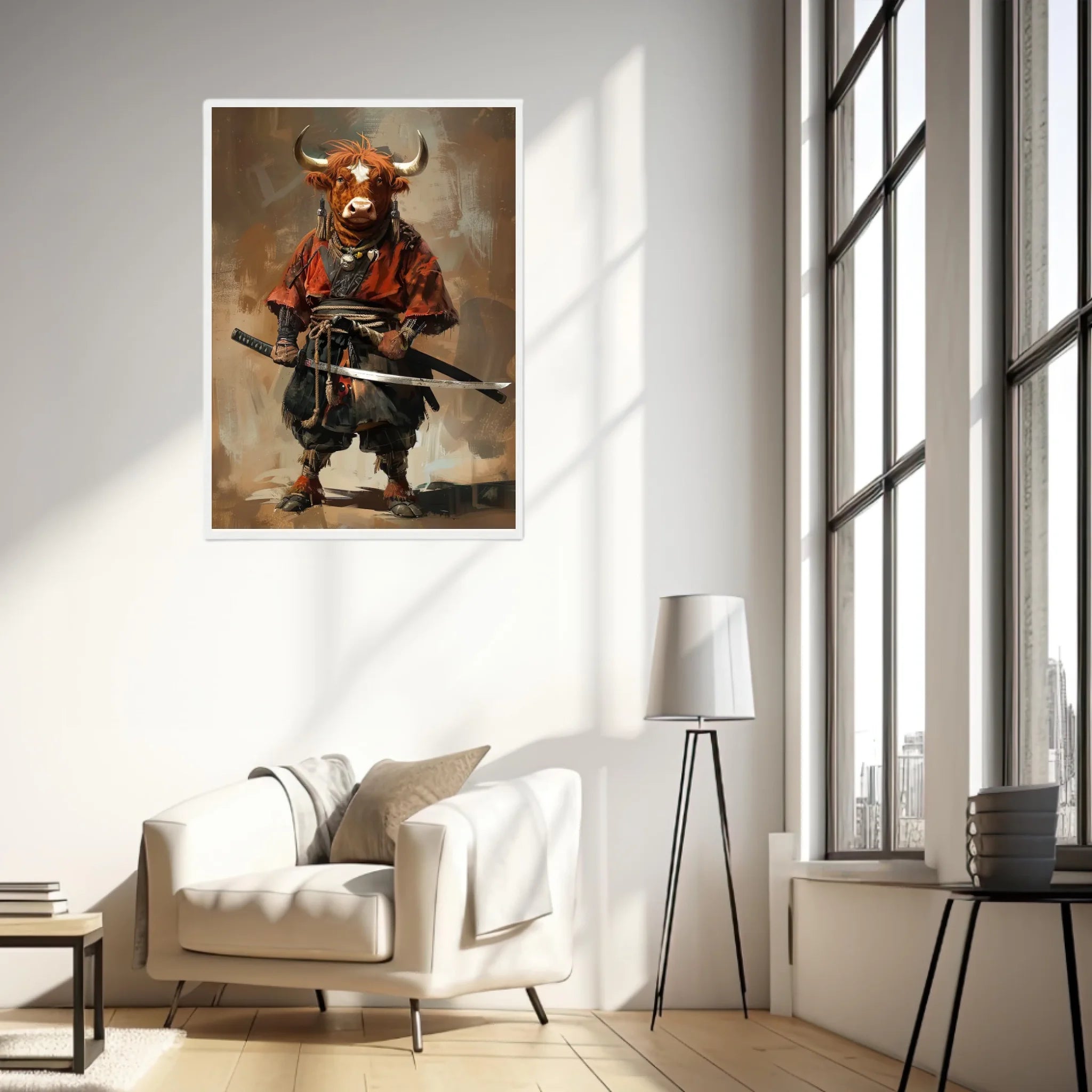 Tableau Animaux Taureau Ninja