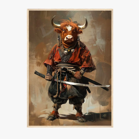 Tableau Animaux Taureau Ninja