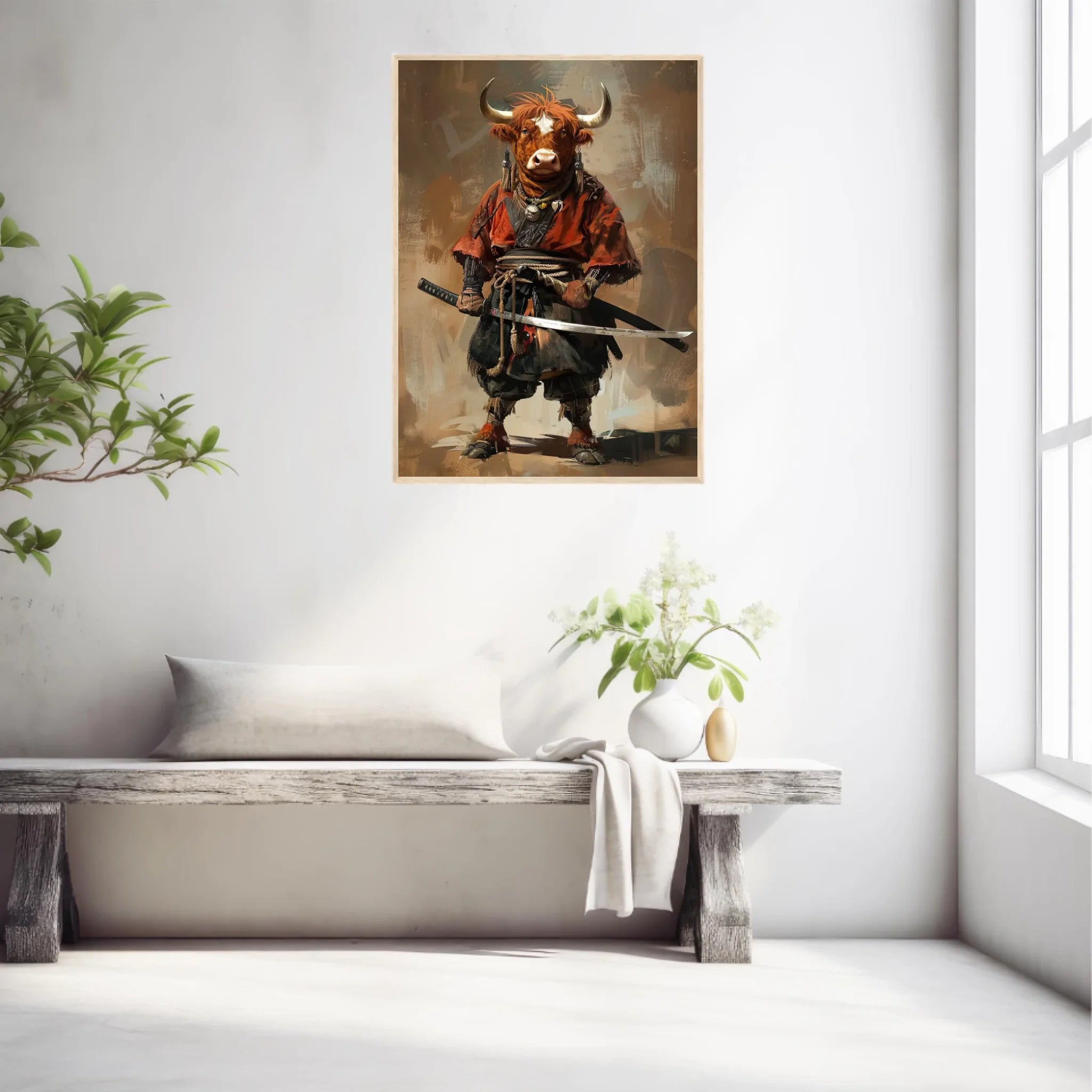 Tableau Animaux Taureau Ninja