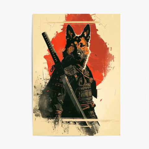 Tableau Animaux Chien Ninja