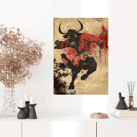 Tableau Animaux Vache Ninja