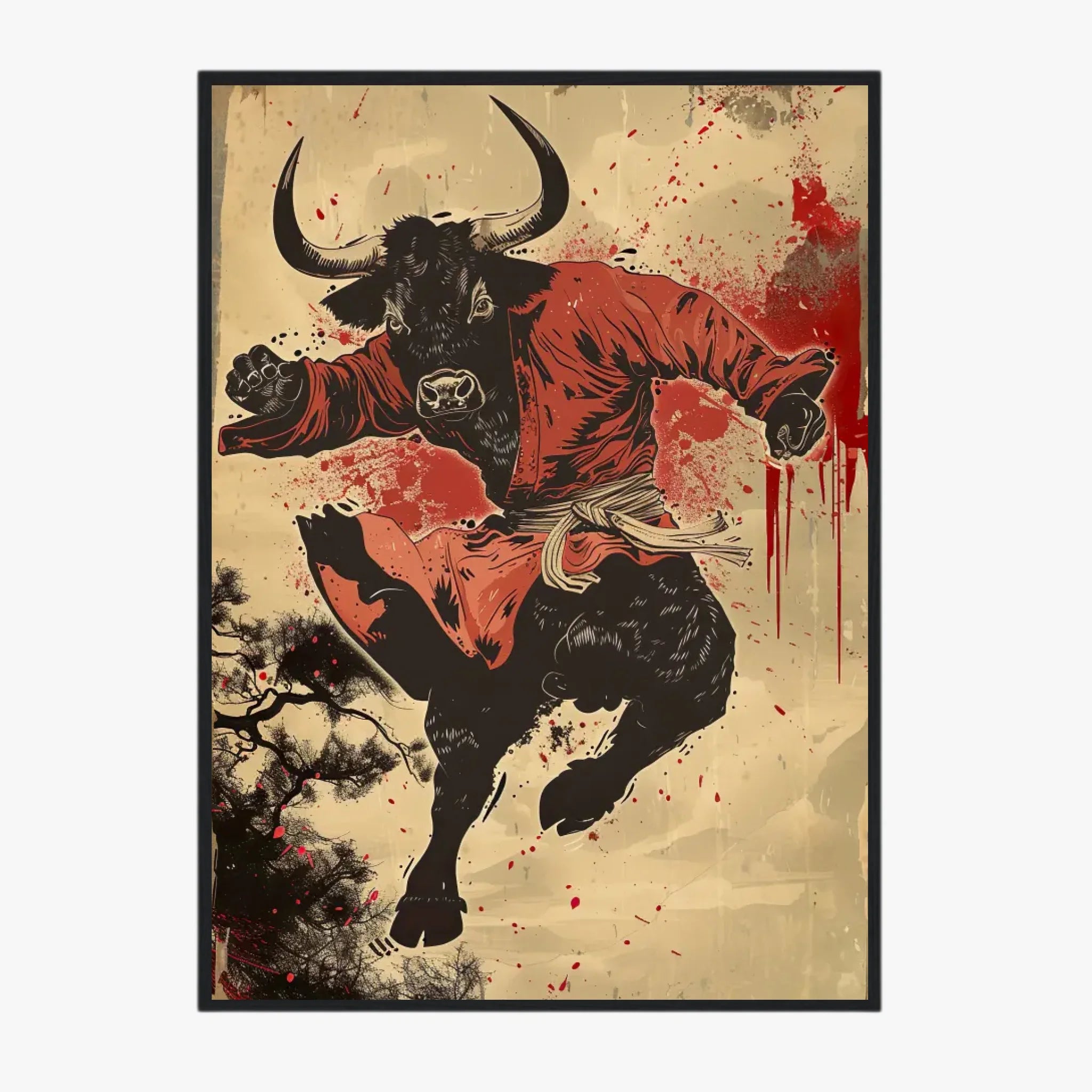 Tableau Animaux Vache Ninja