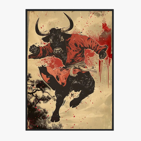 Tableau Animaux Vache Ninja