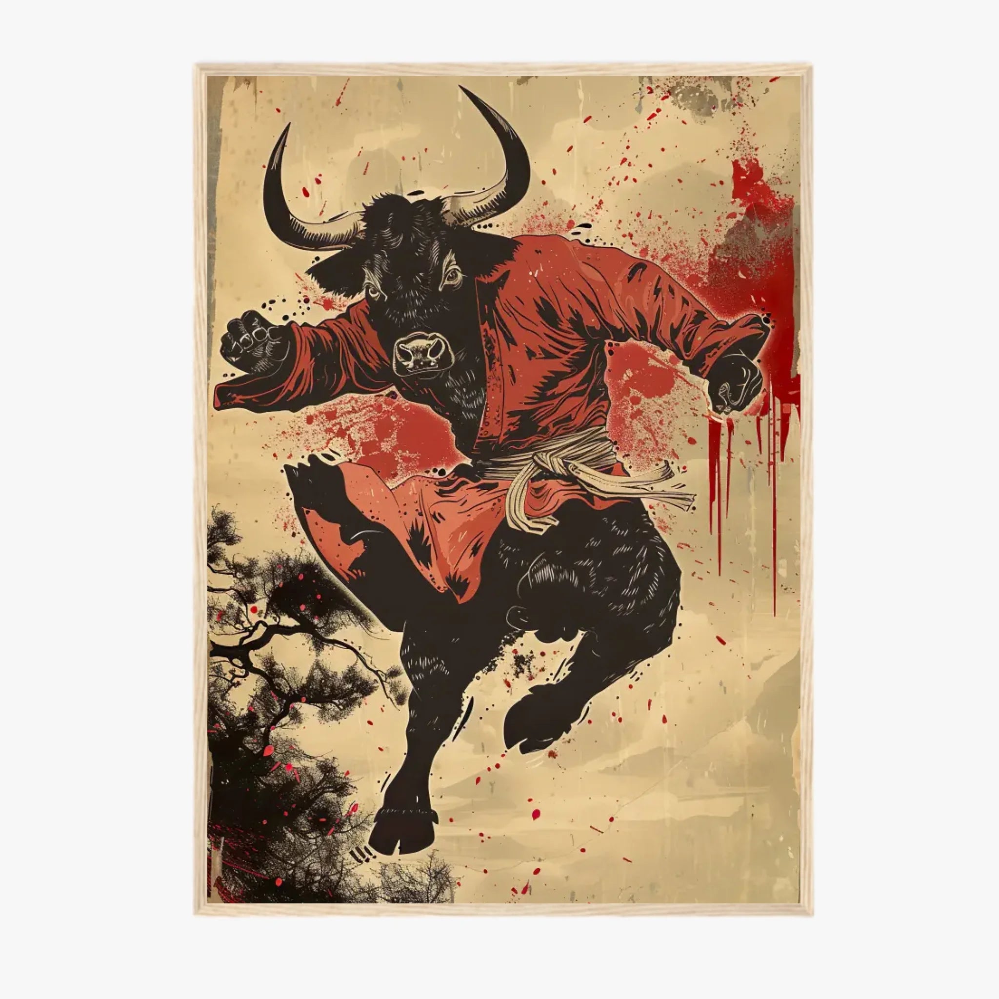 Tableau Animaux Vache Ninja