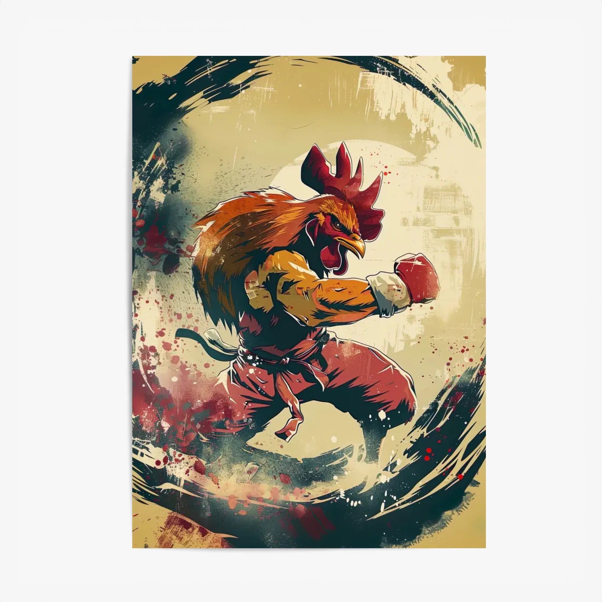 Tableau Animaux Coq Ninja