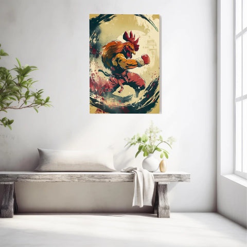 Tableau Animaux Coq Ninja