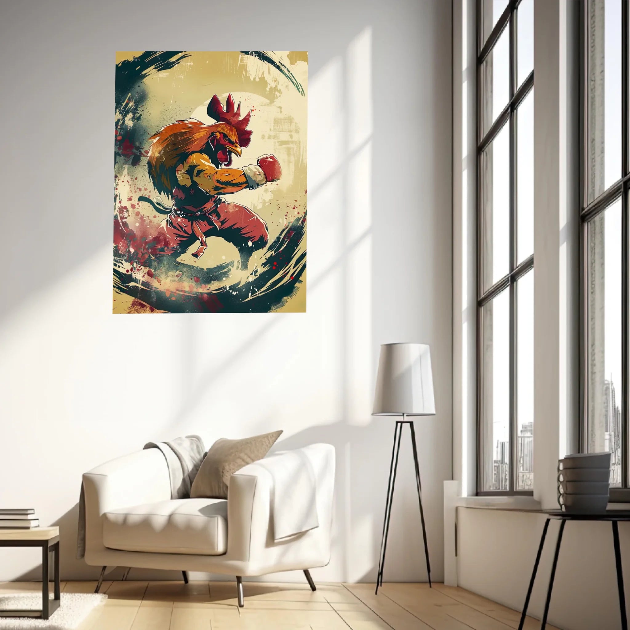 Tableau Animaux Coq Ninja