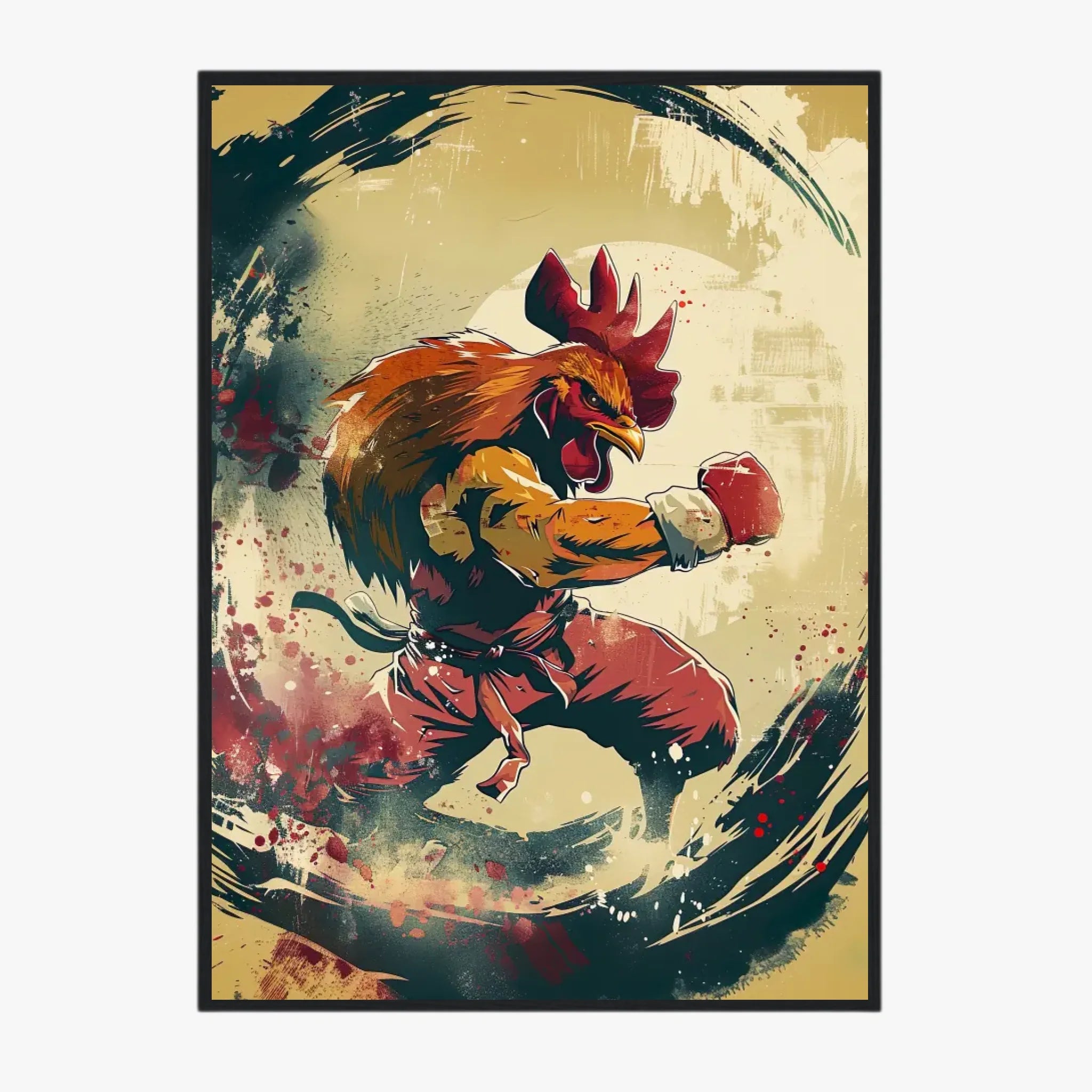 Tableau Animaux Coq Ninja