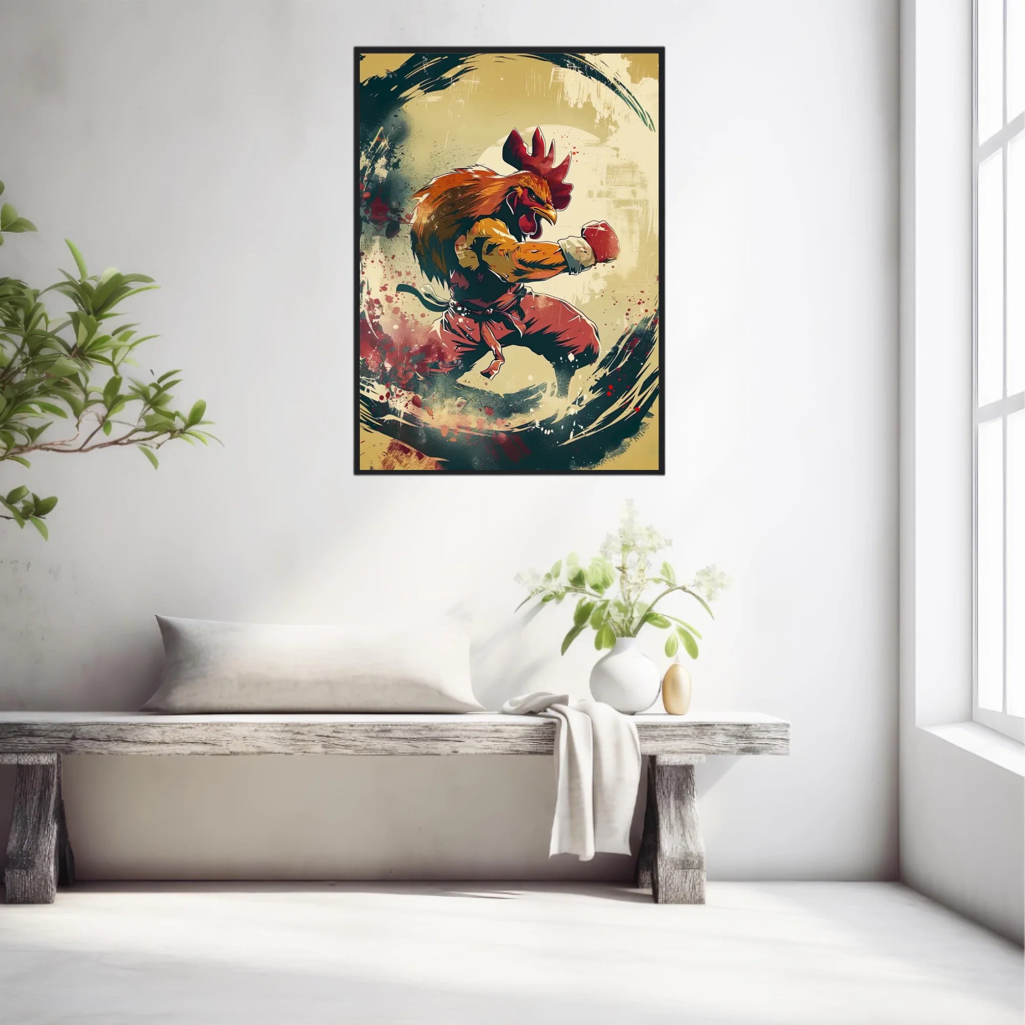 Tableau Animaux Coq Ninja