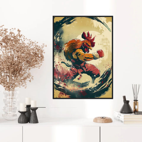 Tableau Animaux Coq Ninja