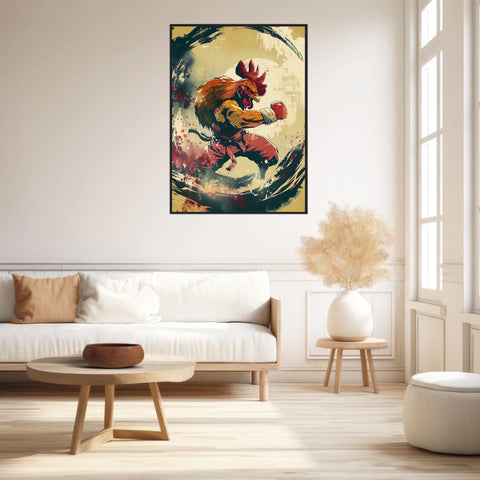 Tableau Animaux Coq Ninja