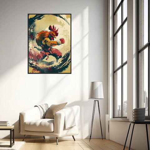 Tableau Animaux Coq Ninja