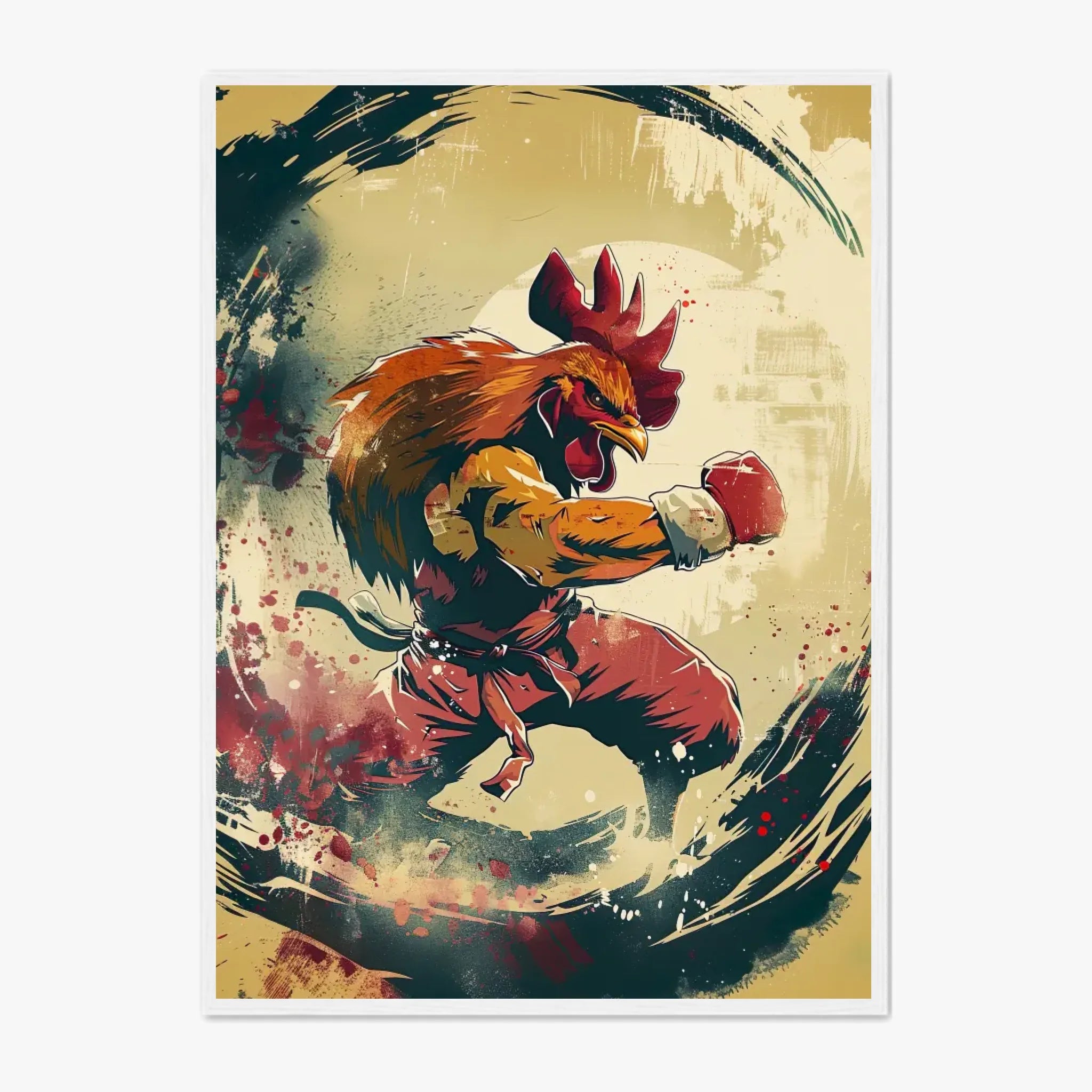 Tableau Animaux Coq Ninja