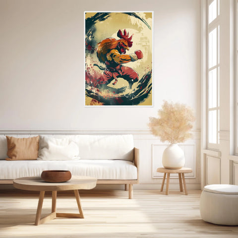 Tableau Animaux Coq Ninja