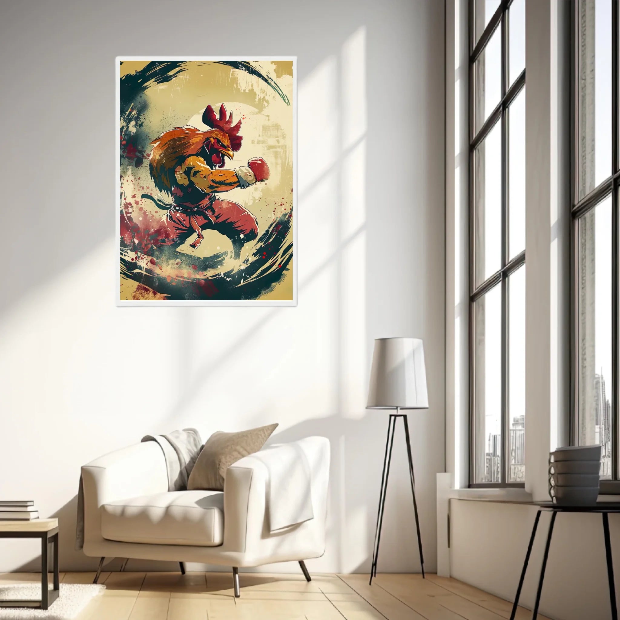 Tableau Animaux Coq Ninja