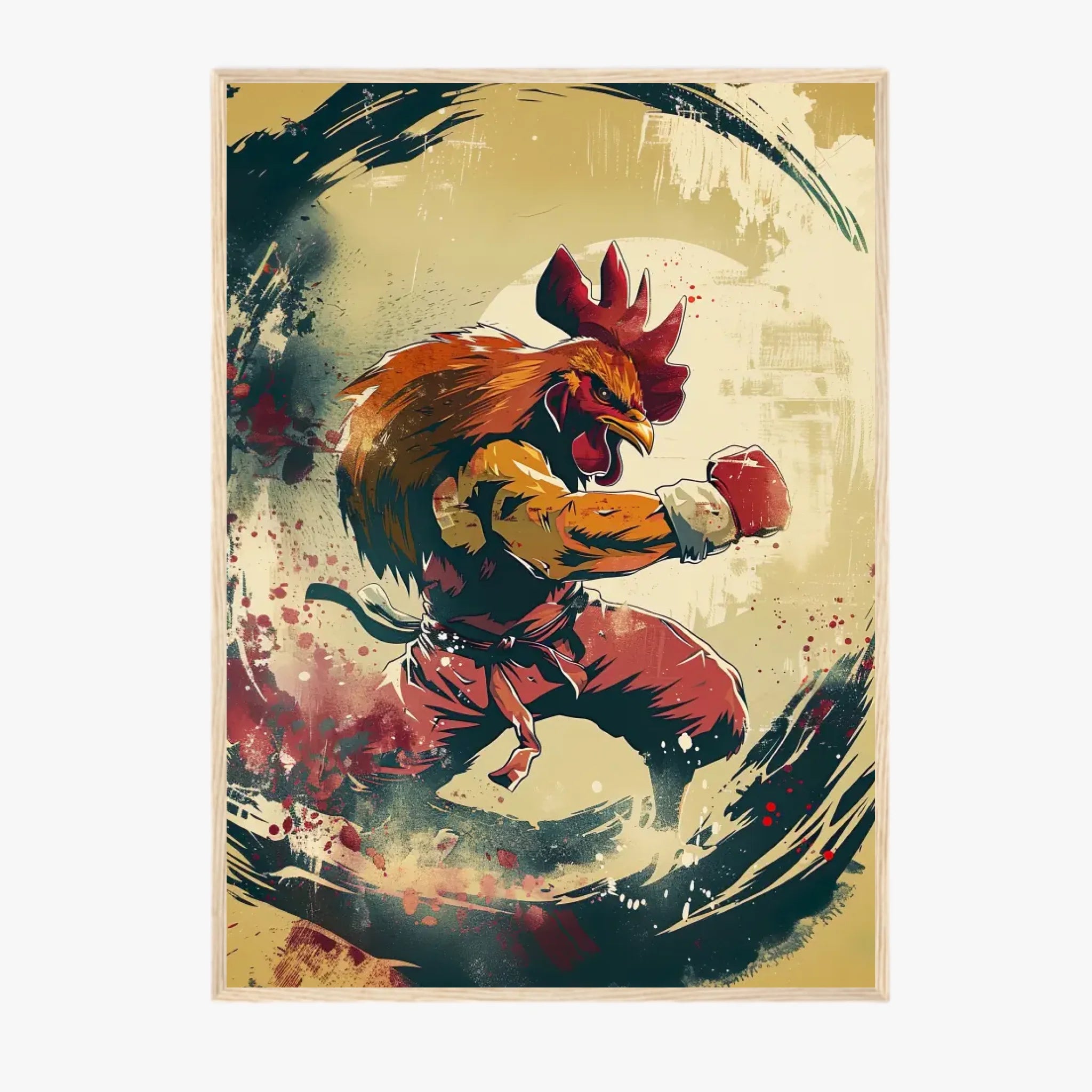 Tableau Animaux Coq Ninja