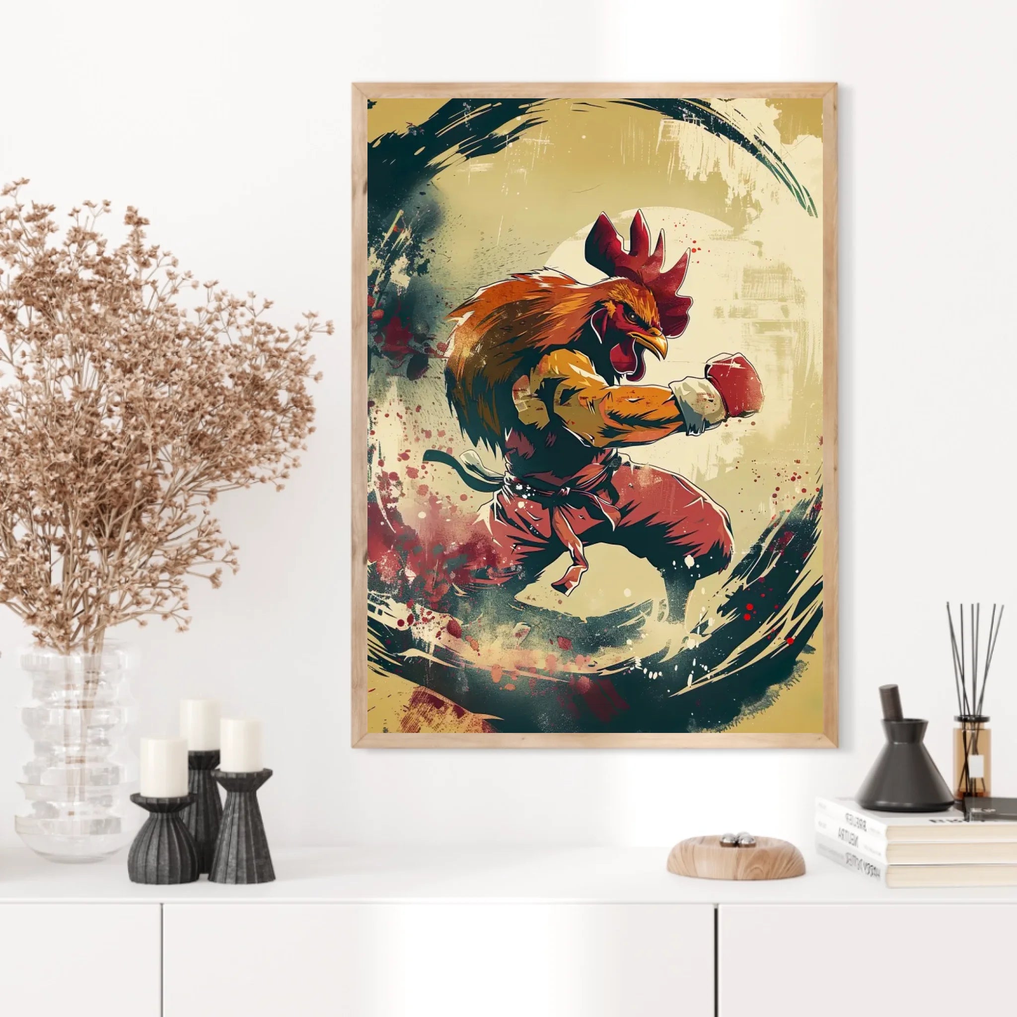 Tableau Animaux Coq Ninja