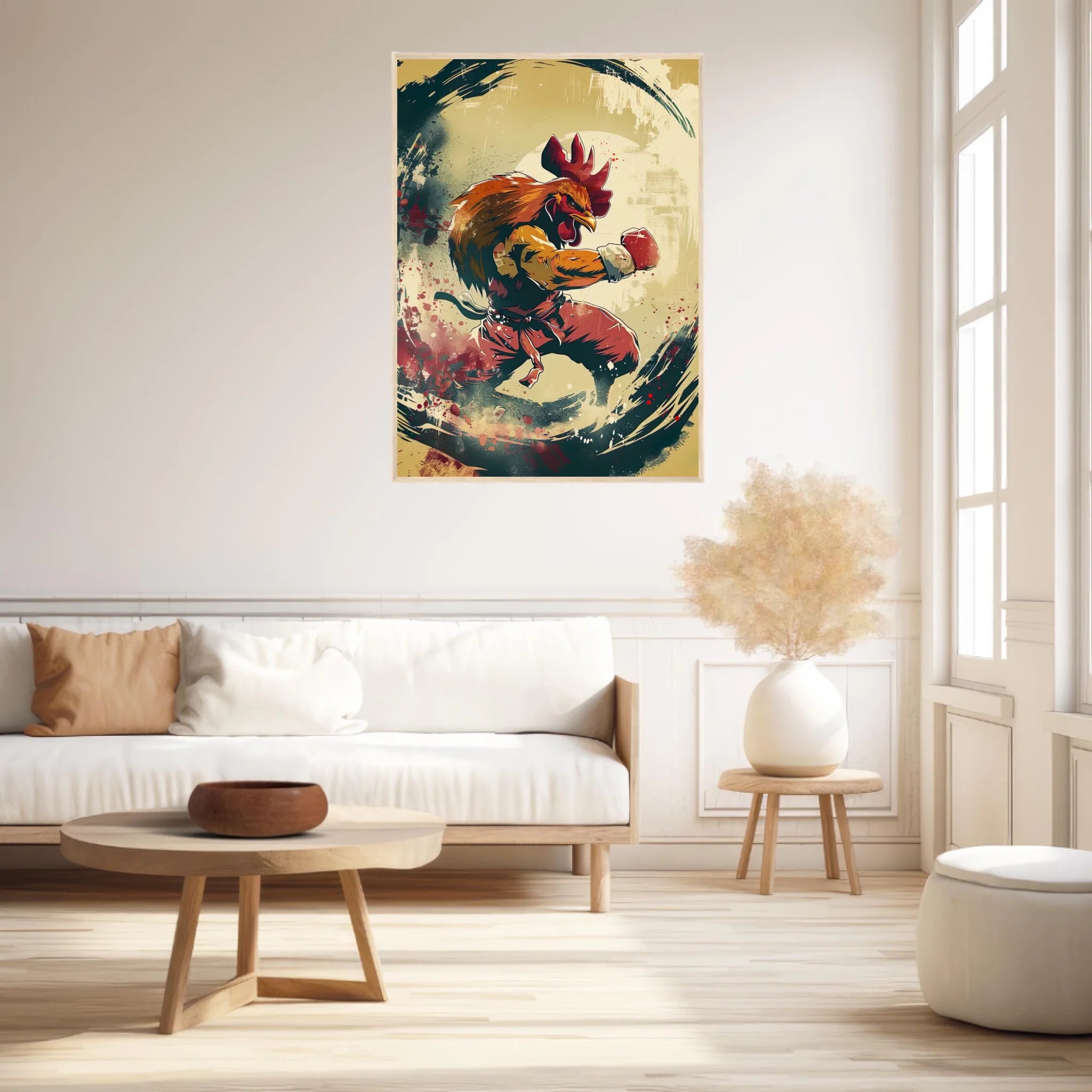 Tableau Animaux Coq Ninja