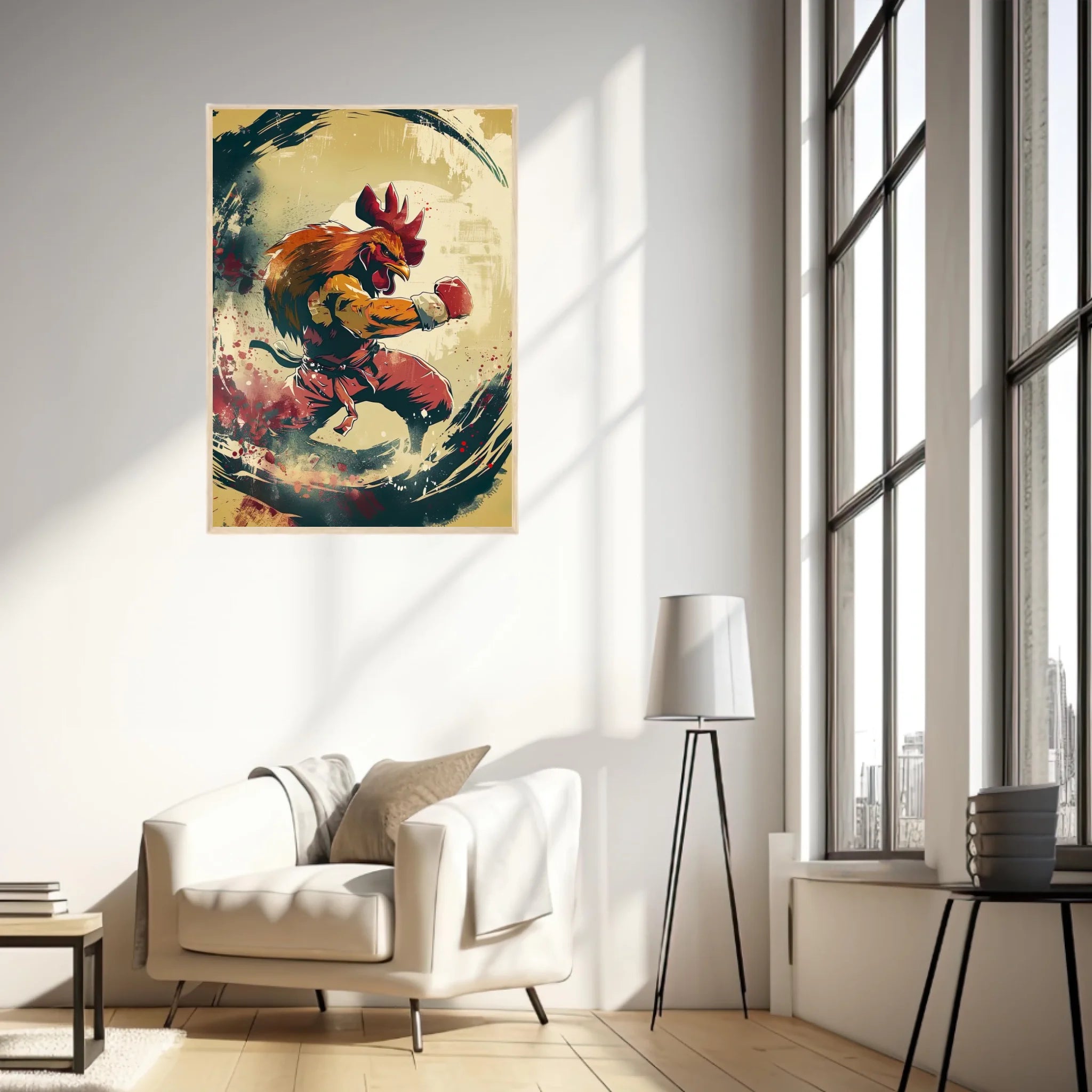 Tableau Animaux Coq Ninja