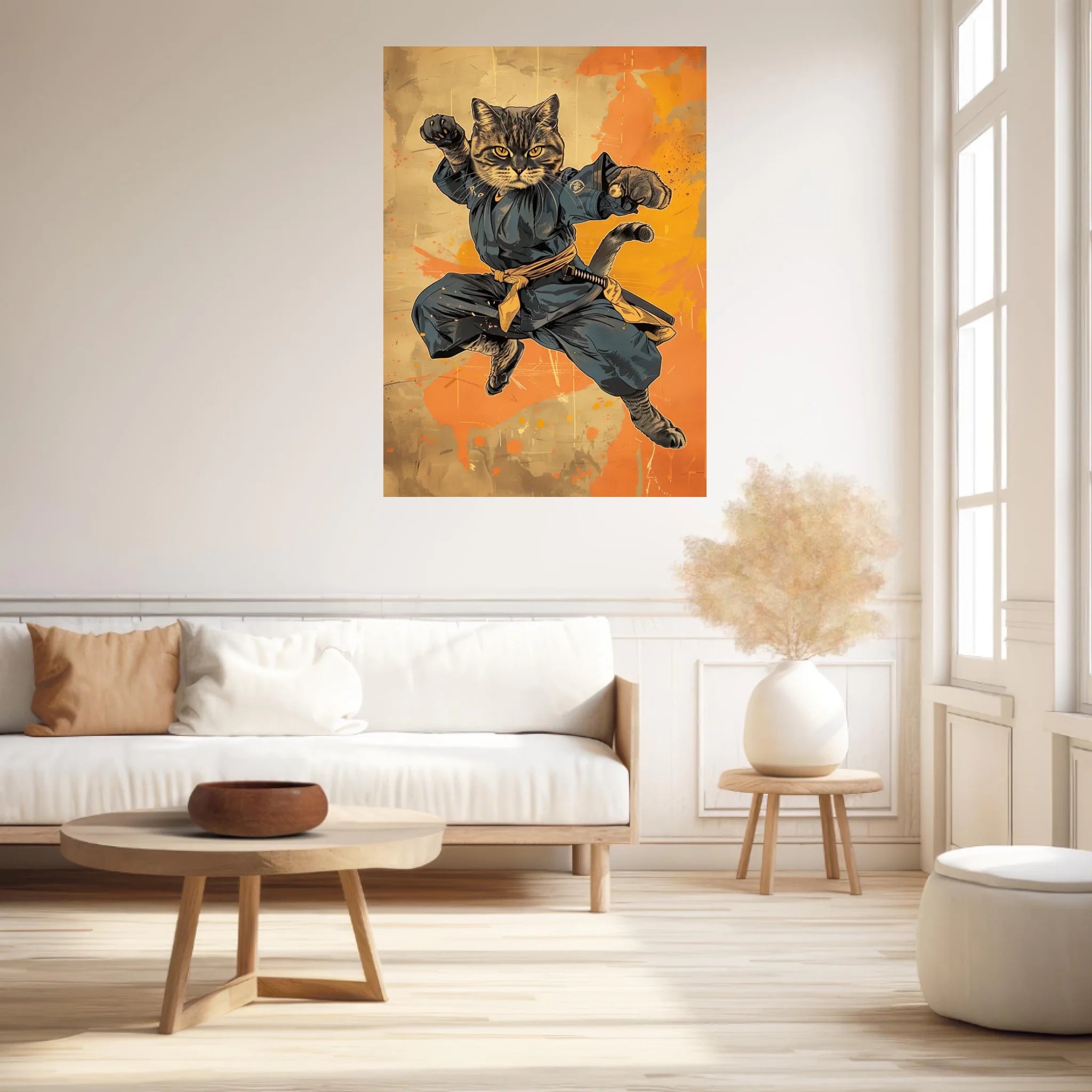 Tableau Animaux Chat Ninja