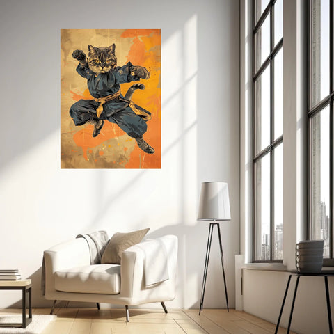 Tableau Animaux Chat Ninja