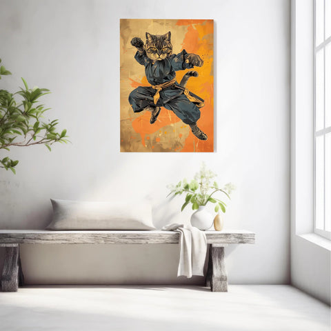 Tableau Animaux Chat Ninja