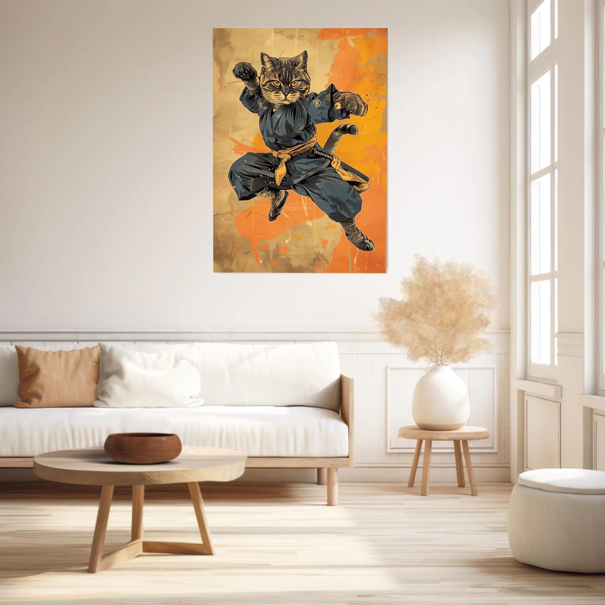 Tableau Animaux Chat Ninja