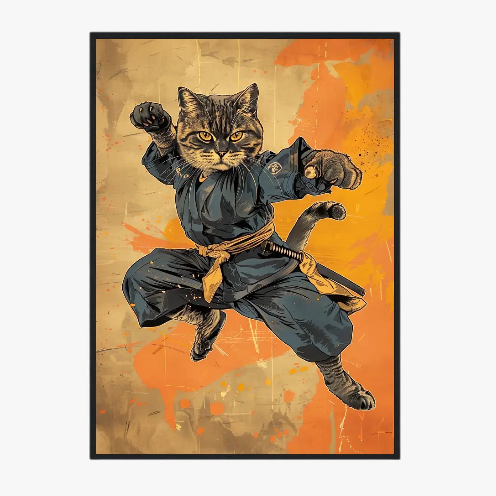 Tableau Animaux Chat Ninja