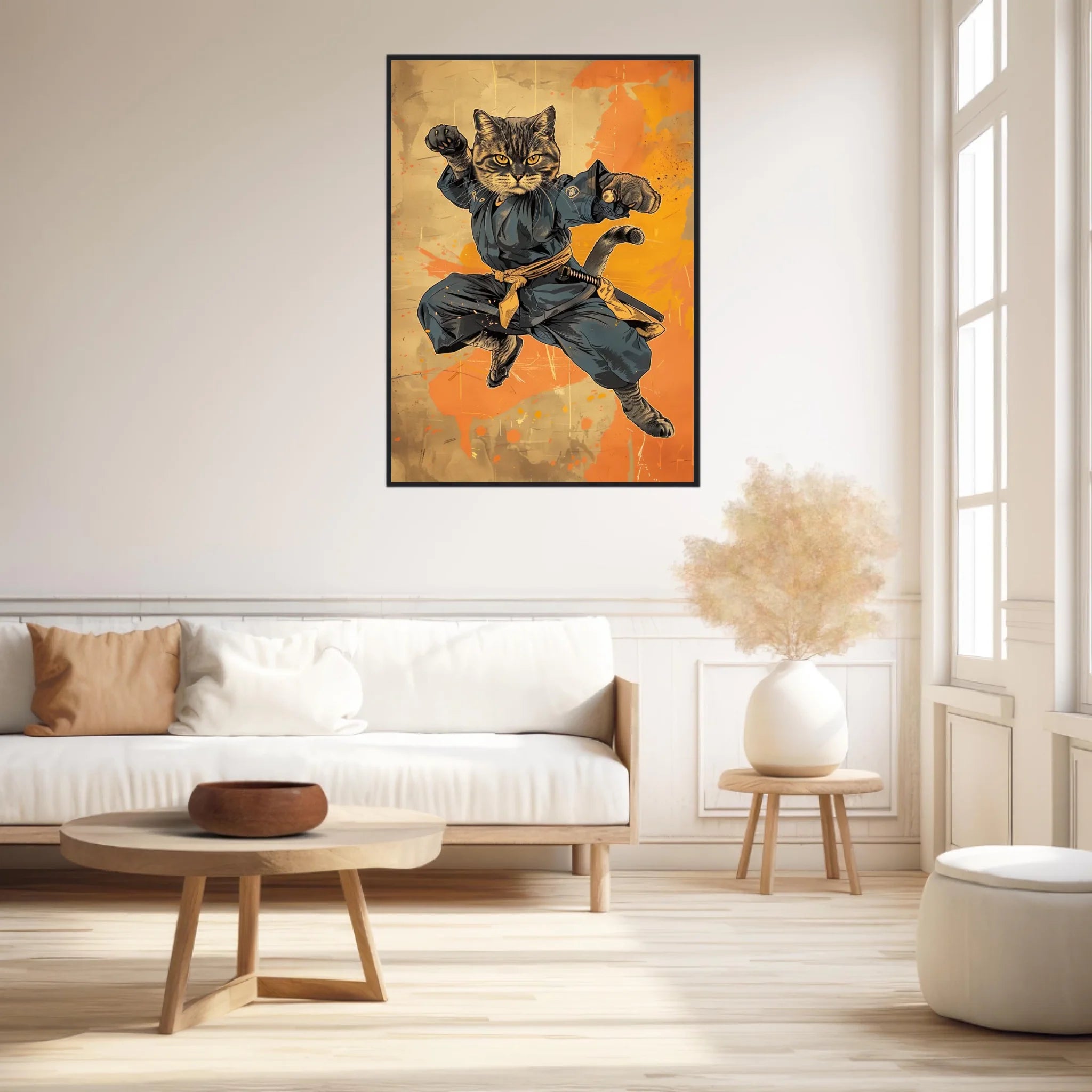 Tableau Animaux Chat Ninja