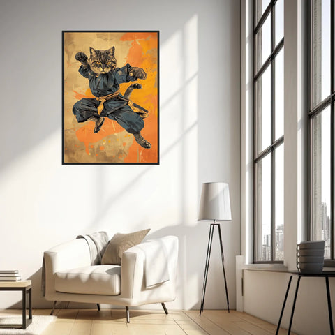 Tableau Animaux Chat Ninja