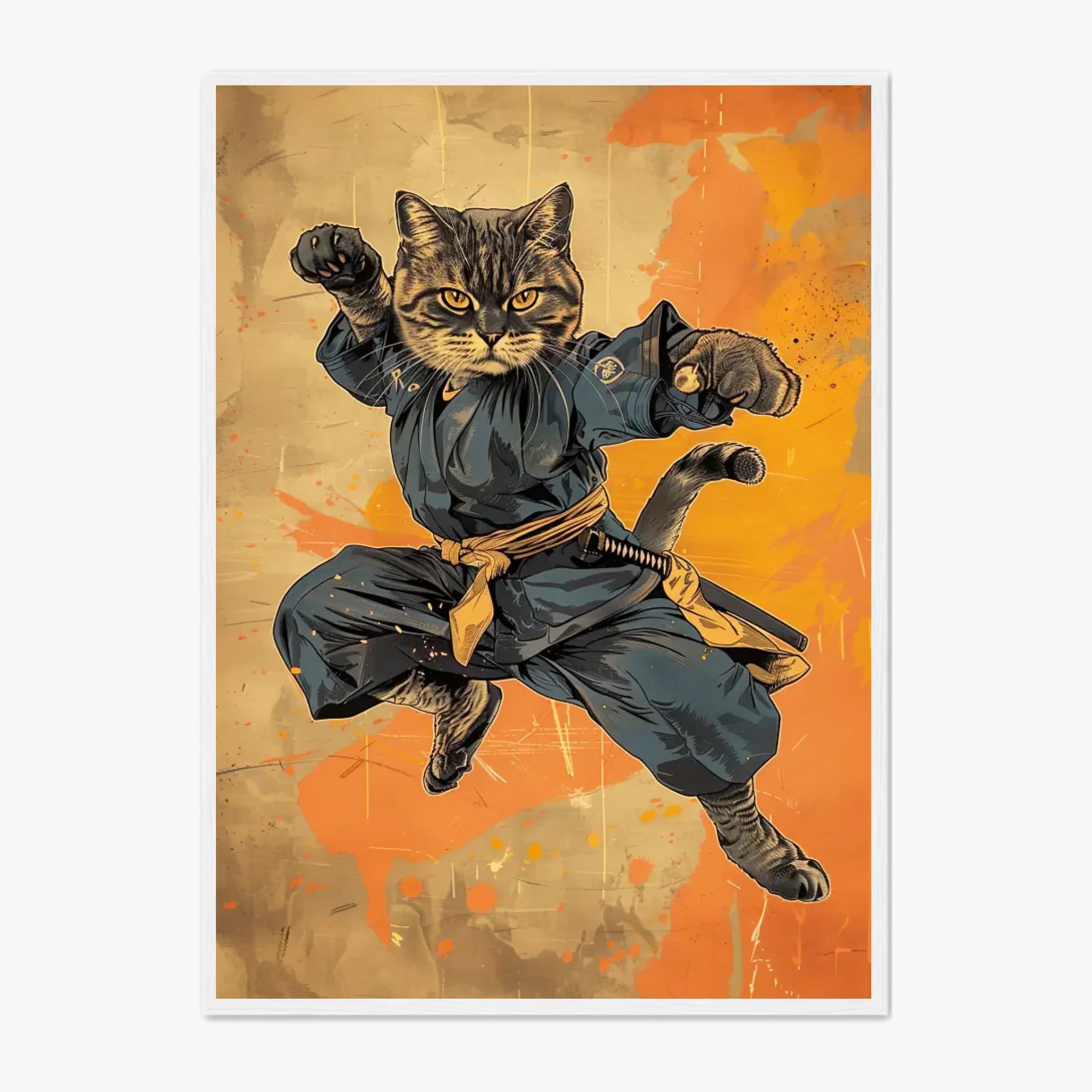 Tableau Animaux Chat Ninja