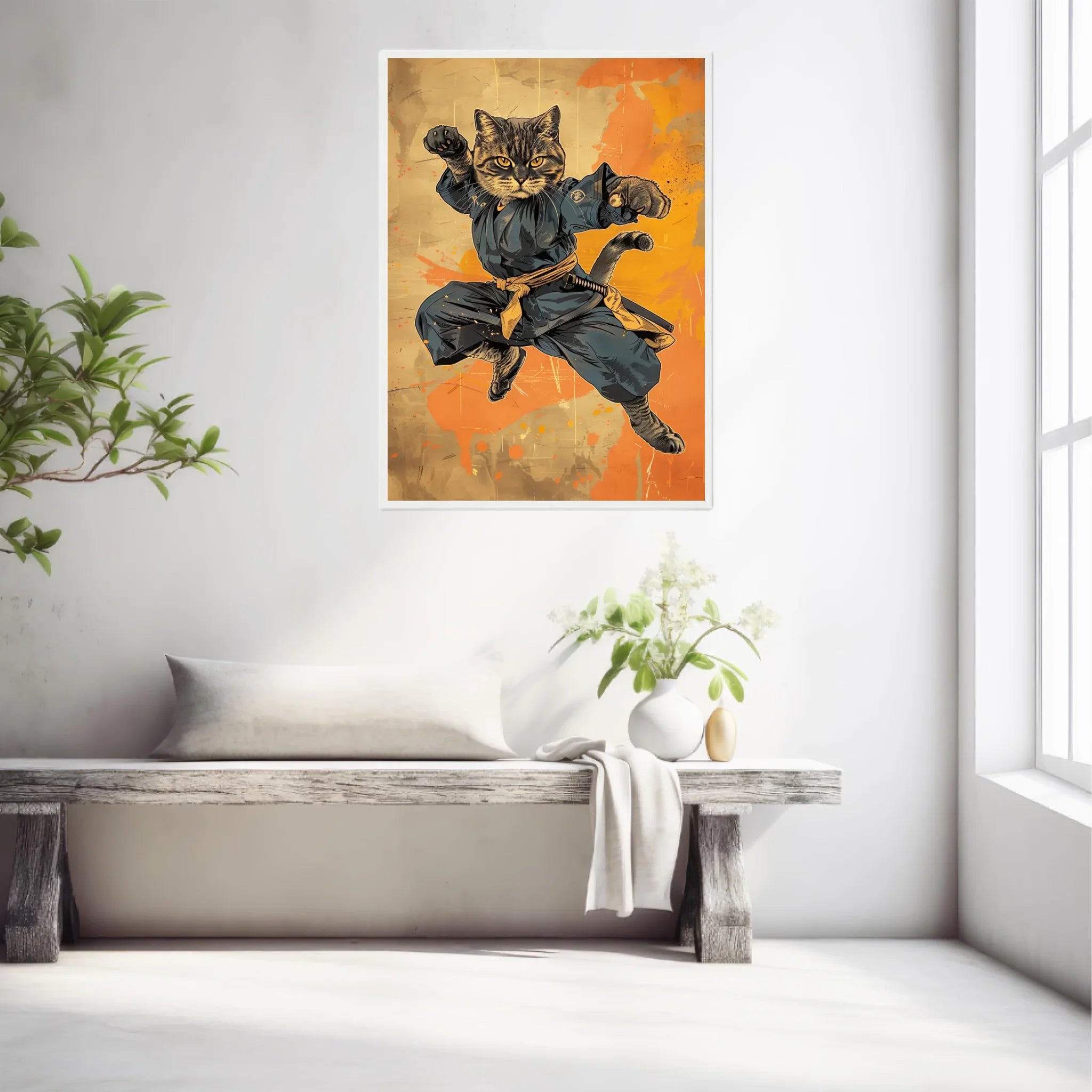 Tableau Animaux Chat Ninja
